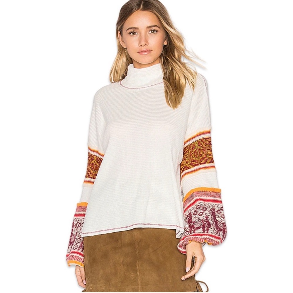 Free People Northern Lights Sweater Ivory Size M